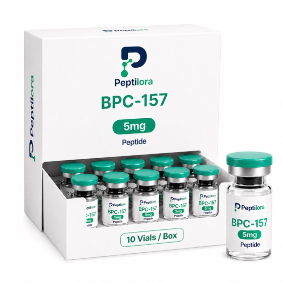 BPC-157 peptide box and vials
